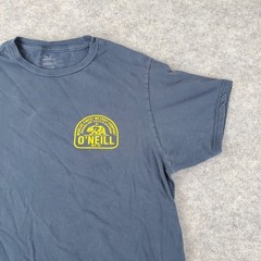 O’Neill Shirt Mens Medium Blue Crew Neck Short Sleeve Graphic Stretch Pullover