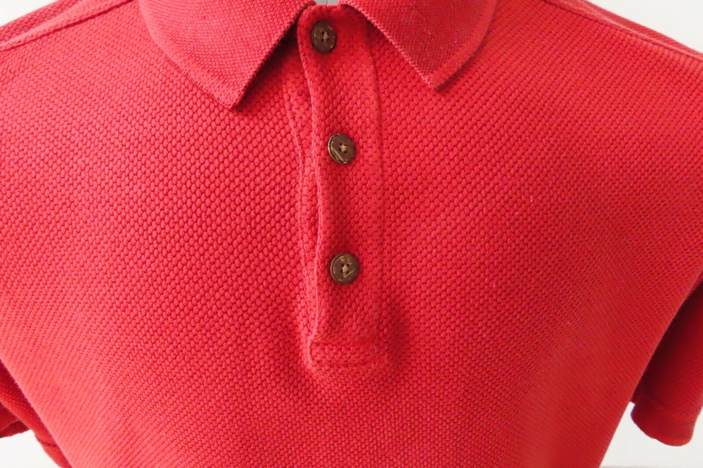 Tommy Bahama Men’s Red Regular T-Shirt 70% Silk with Collar Size L