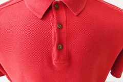 Tommy Bahama Men’s Red Regular T-Shirt 70% Silk with Collar Size L