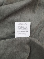 Wool & Co Men’s Khaki Green Linen Solid Tee Shirt Size L Made in Italy