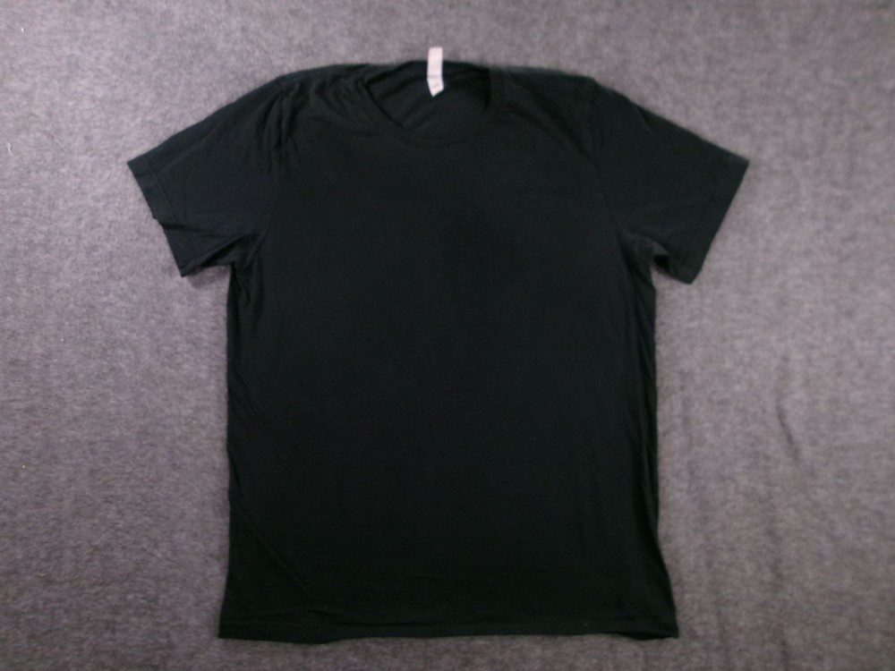 Bella Canvas Shirt Men Large Black Short Sleeve Basic Casual Minimalist Classic