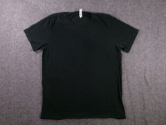 Bella Canvas Shirt Men Large Black Short Sleeve Basic Casual Minimalist Classic