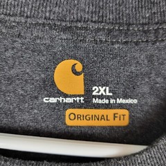 Carhartt T-Shirt Men’s 2XL Long Sleeve Graphic Logo Carbon Heather K231 CRH