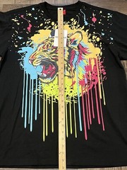 Victorious Shirt Black Colorful Tiger Casual Streetwear Modern Mens XL NWT Tiger
