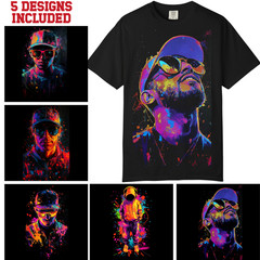 Mens Neon Hip Hop Urban Tee Shirt, Comfort Colors T Shirt, Unisex Streetwear Tee