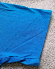 Vintage Oneita T-Shirt Mens Small Blue Single Stitch 90s Short Sleeve Spellout