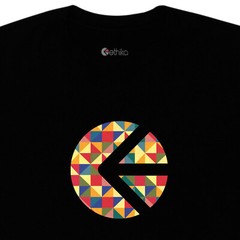 Ethika Prism Logo T-shirt – Classic Fit – Long Length Black Tee – Size Small