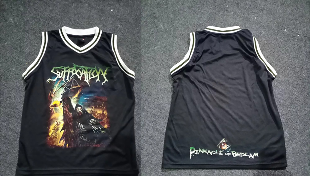 SUFFOCATION Pinacle of Bedlam basketball jersey Black Size S-5XL KIO98