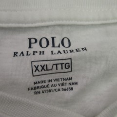 Polo Ralph Lauren Shirt Mens 2XL Short Sleeve V Neck Casual Outdoors White