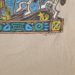 Vintage 90s Outdoor Hiking Backpacking Art Men’s Size L Camping Nature T Shirt