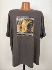 Vintage Skagway Alaska Shirt XXL Grizzly Bear Text Nature Animals Outdoors Brown