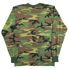 Rothco Long Sleeve T Shirt Men Small Green Woodland Camo Tactical Y2K Vintage