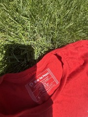 Wear The Peace Unisex Adult Heavy Tee Red Palestine *flaw