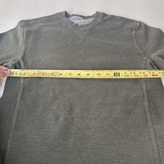 Eddie Bauer Mens Olive Green Waffle Knit Thermal Long Sleeve Shirt Size S