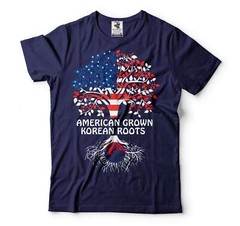 American Grown Korean Roots Shirt South Korea USA Shirts South Korea Flag Tee