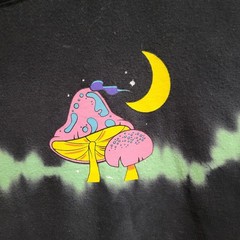 ALAB Mushroom Psychedelic Tie Dye Graphic T-shirt Take A Trip Men Medium Black