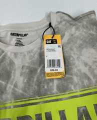 Caterpillar Men’s All Cotton Connect Aop Tee In Lunar Rock, Grey, S