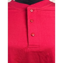 Britches Mens XL Red Long Sleeve Combed Cotton Henley Shirt 3 Button causal