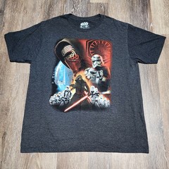 Star Wars The Force Awakens T-Shirt Captain Phasma, Kylo Ren Mens XL