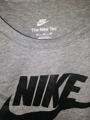Nike The Nike Tee Men’s Gray Graphic Logo Cotton Jersey Knit Long Sleeve XXL
