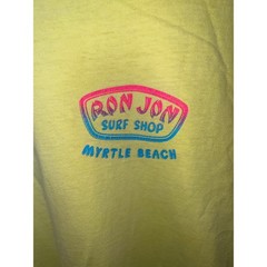 Ron Jon Surf Shop Myrtle Beach Neon Yellow Graphic T-Shirt Mens Small Pink Blue