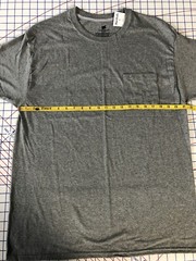 Hanes Comfortblend Pocket T-Shirt Gray Large
