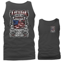Military Veteran Patriotic US Flag Tank Top