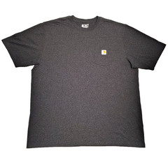 Carhartt Men’s Crew Neck T-shirt Dark Gray 2x TALL W/ Pocket Loose Fit Relaxed