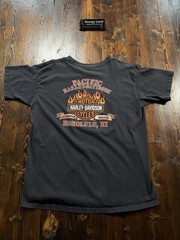 Vtg 2002 Harley Davidson T Shirt Large Pacific Honolulu HI Flaming Eagle Y2K