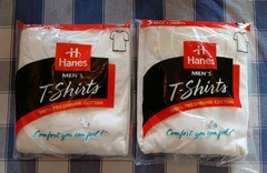 Vintage 1997 Hanes Men’s Comfort T-Shirt 2 Lot 3 Pack Size Medium Crew Neck New