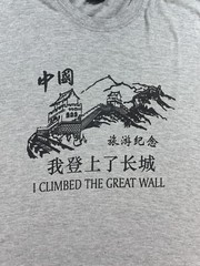 I Climbed the Great Wall Of China Tourist Souvenir Shirt Med – Large Gray