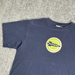 Pothead Rocket Logo Graphic T-Shirt Navy Blue
