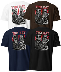Tiki Rat | Soft-Style Tee | Back Print | Lowbrow Retro Luau Gear