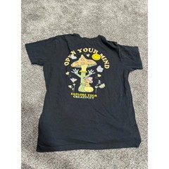 Smiley Originals Open Your Mind Mushroom Shirt Black XL Explore Your Creativity