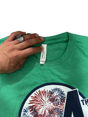 Bella Canvas T Shirt Small S Green Westfield Rocks The 4th Graphic Volunteer Tee