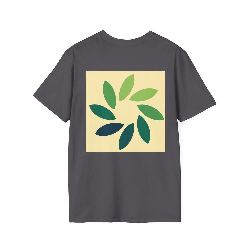 Green Leaf Wreath T-Shirt | Botanical Minimalist Graphic