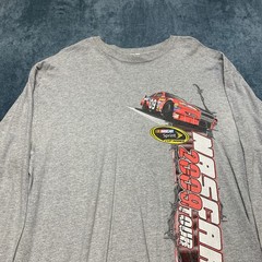AAA Nascar 2009 Tour Sprint Cup Series T Shirt Mens XL-2XL Gray Long Sleeve