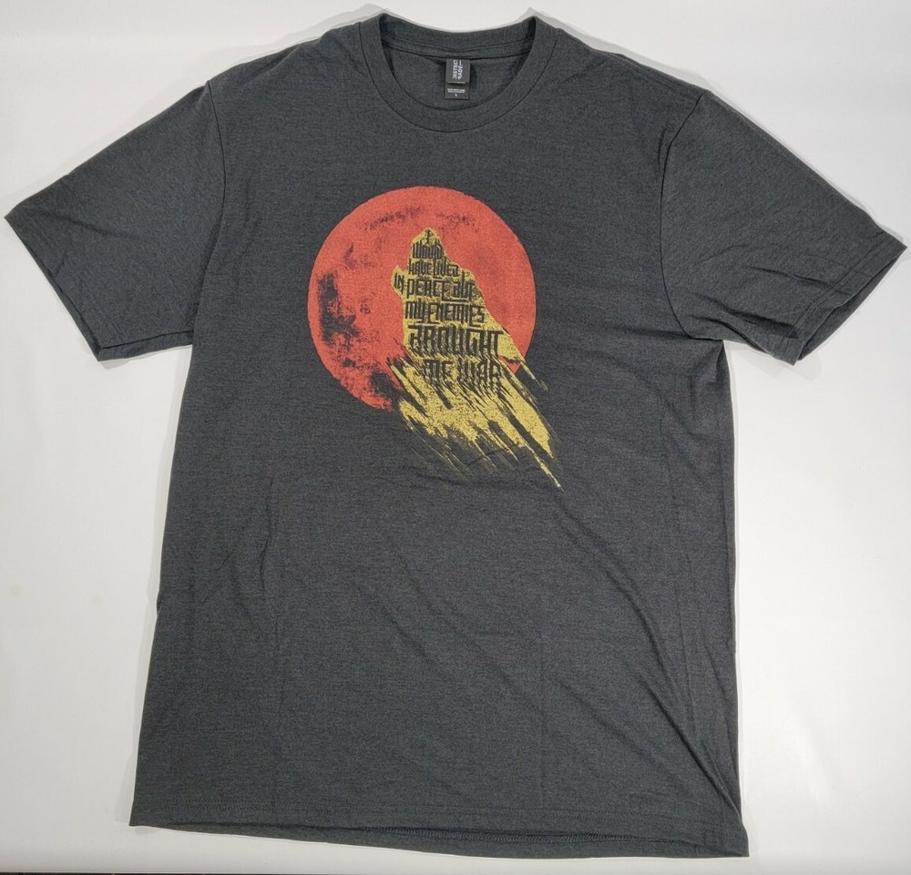 District Made Men’s Peace – Enemies Brought War Wolf Blood Moon N.W.OT. Shirt L