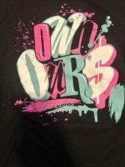 Men’s Outrank Graphic Black Tee Sz 2XL Own Ours Graphic Blue Pink Streetwear