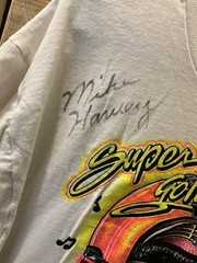 Vintage 80’s Mike Harvey Signed Super Gold Sock Hop Disney DJ Shirt Men’s XL