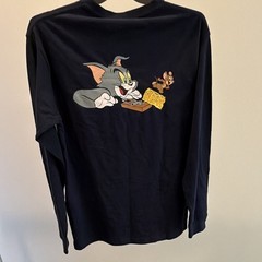 Kith x Tom and Jerry Long Sleeve Shirt Men’s Small Navy Graphic Tee NWT Rare