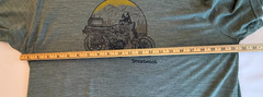 Smartwool Mens XL Green Merino Wool Blend T-Shirt Motorcycle Graphic Tee Retro