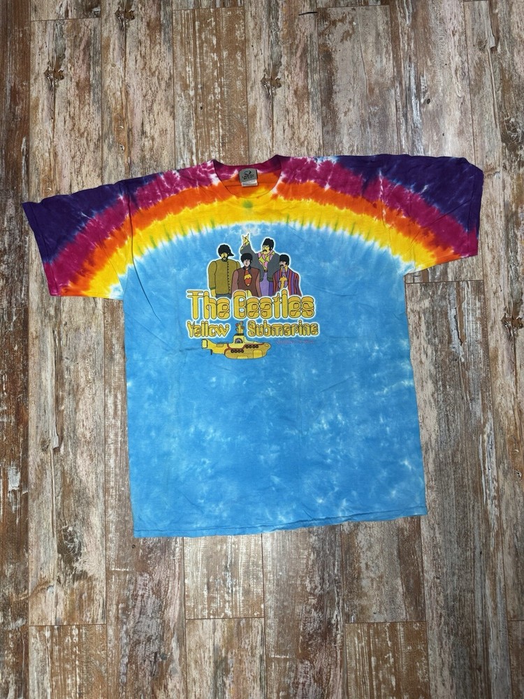 Liquid Blue 2005 The Beatles Yellow Submarine Tie Dye T-Shirt Size XL