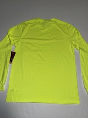 Wrangler Work Men Small Pocket Shirt Hi Vis Yellow Construction UPF Wicking NWT