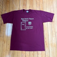 VTG NYPD New Yorks Finest Helpers Complaint Room Jerzees L USA Single Stitch