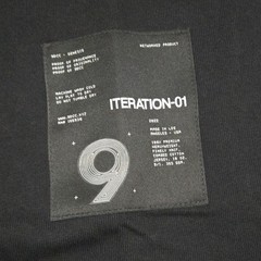 9dcc ITERATION-01 Men’s Heavyweight Cotton Jersey Crew Neck T-Shirt Black L