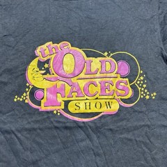 Vintage 80s 90s The Old Faces Show Tv Promo Art Moon Shirt Size Small