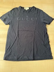 GUCCI Pre-Owned Logo T-Shirt Navy SizeS