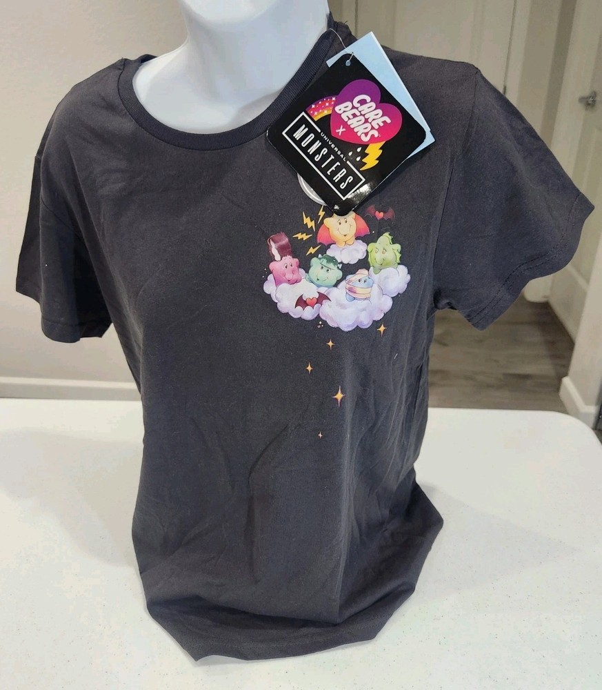 NEW Care Bears X Universal Monsters T-Shirt Men’s Size XS Halloween Graphic Tee