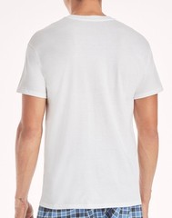 Hanes Men’s V-Neck T-Shirt White Irregular S-3XL 3-Pack